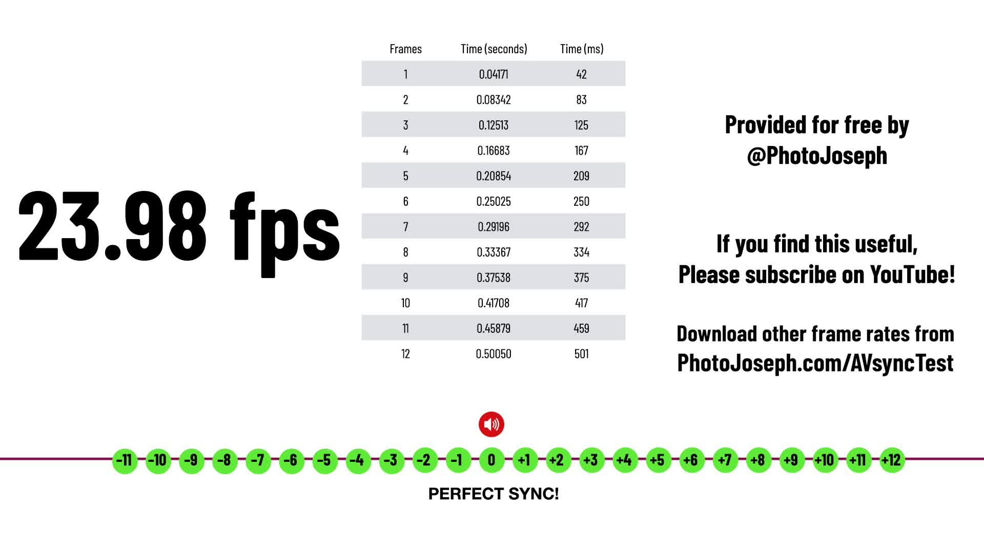 A/V Sync 23.98 fps 1080p