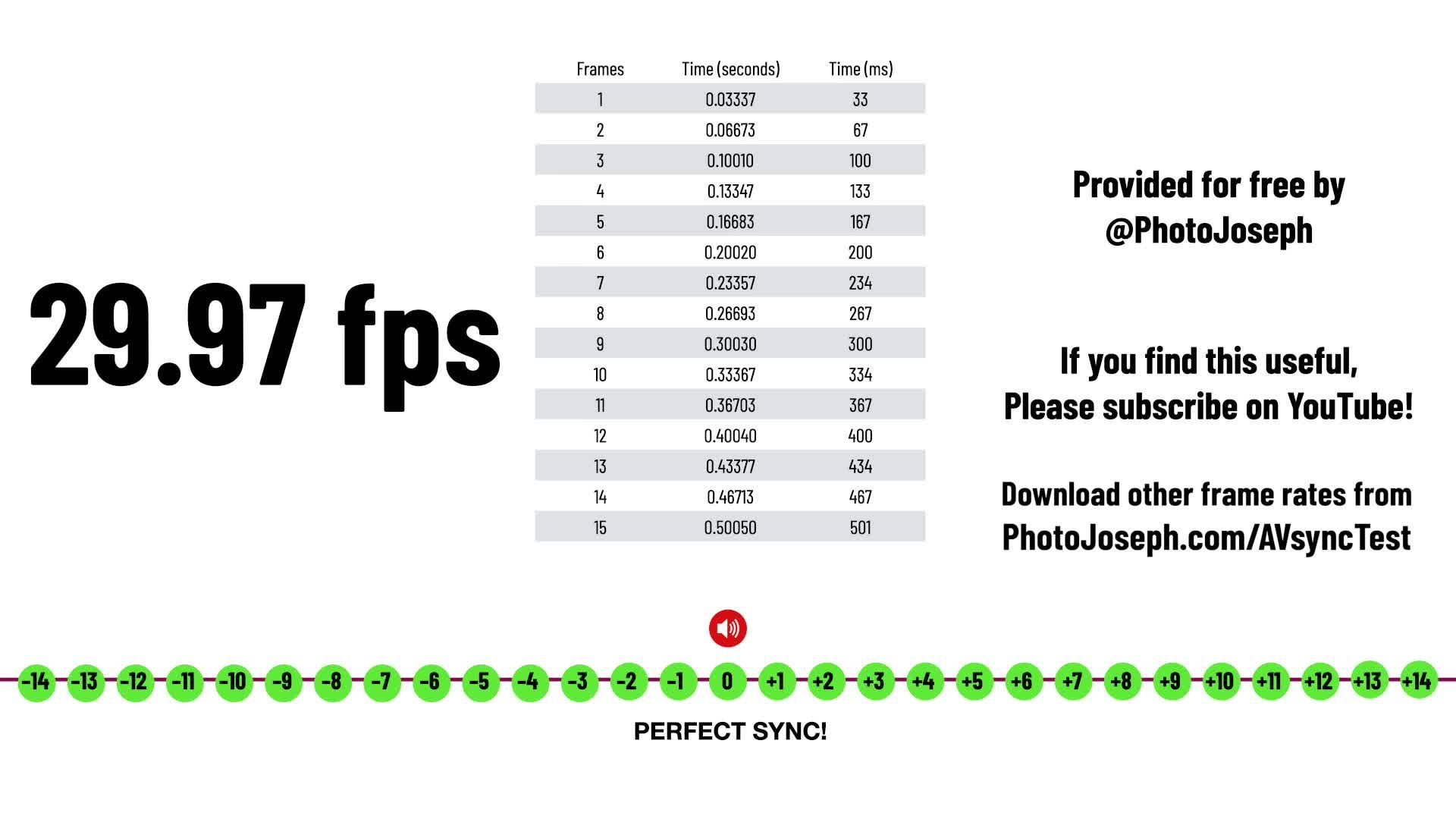 A/V Sync 29.97 fps 1080p