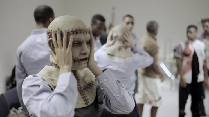 Zombies Take Over Office Building for Halloween Flash Mob!