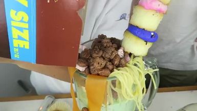 BROTHER vs SISTER FREAKSHAKE CHALLENGE! HALLOWEEN Kids Challenge Kids Cooking and Crafts.