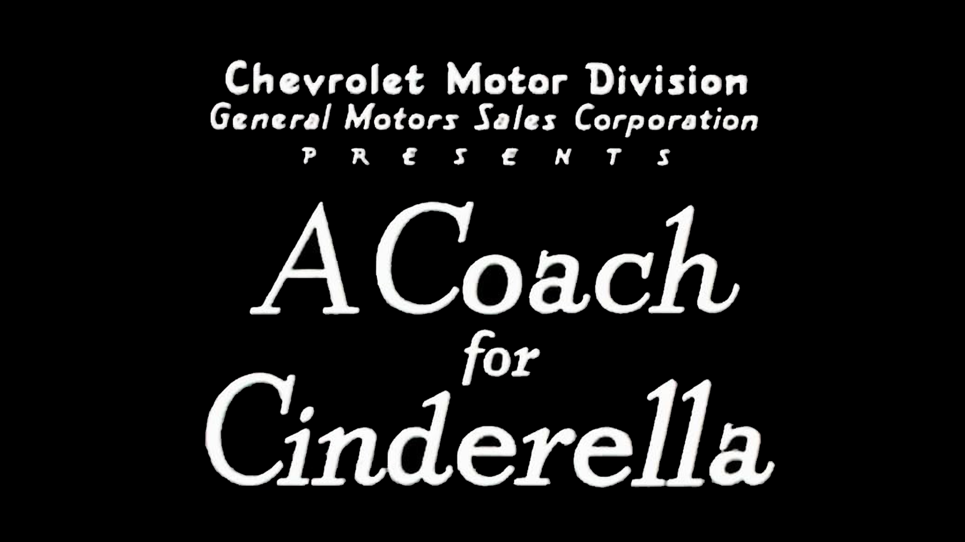 A Coach for Cinderella (1936)