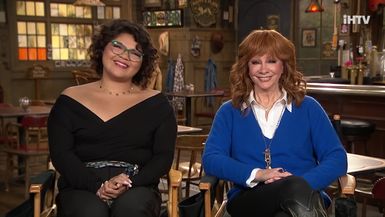 Reba McEntire & Belissa Escobedo On Set Interview - Happy's Place