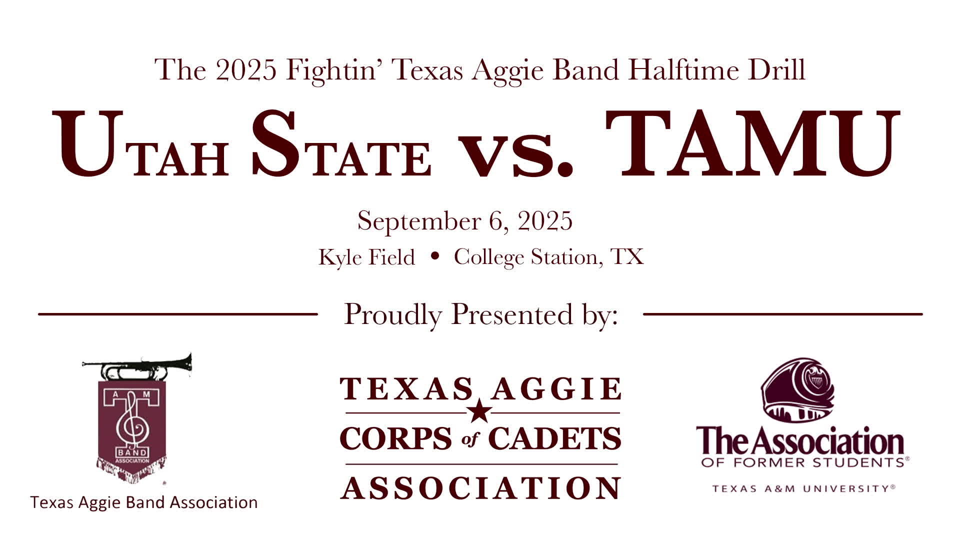 TAMU vs Utah State Halftime Drill 2025
