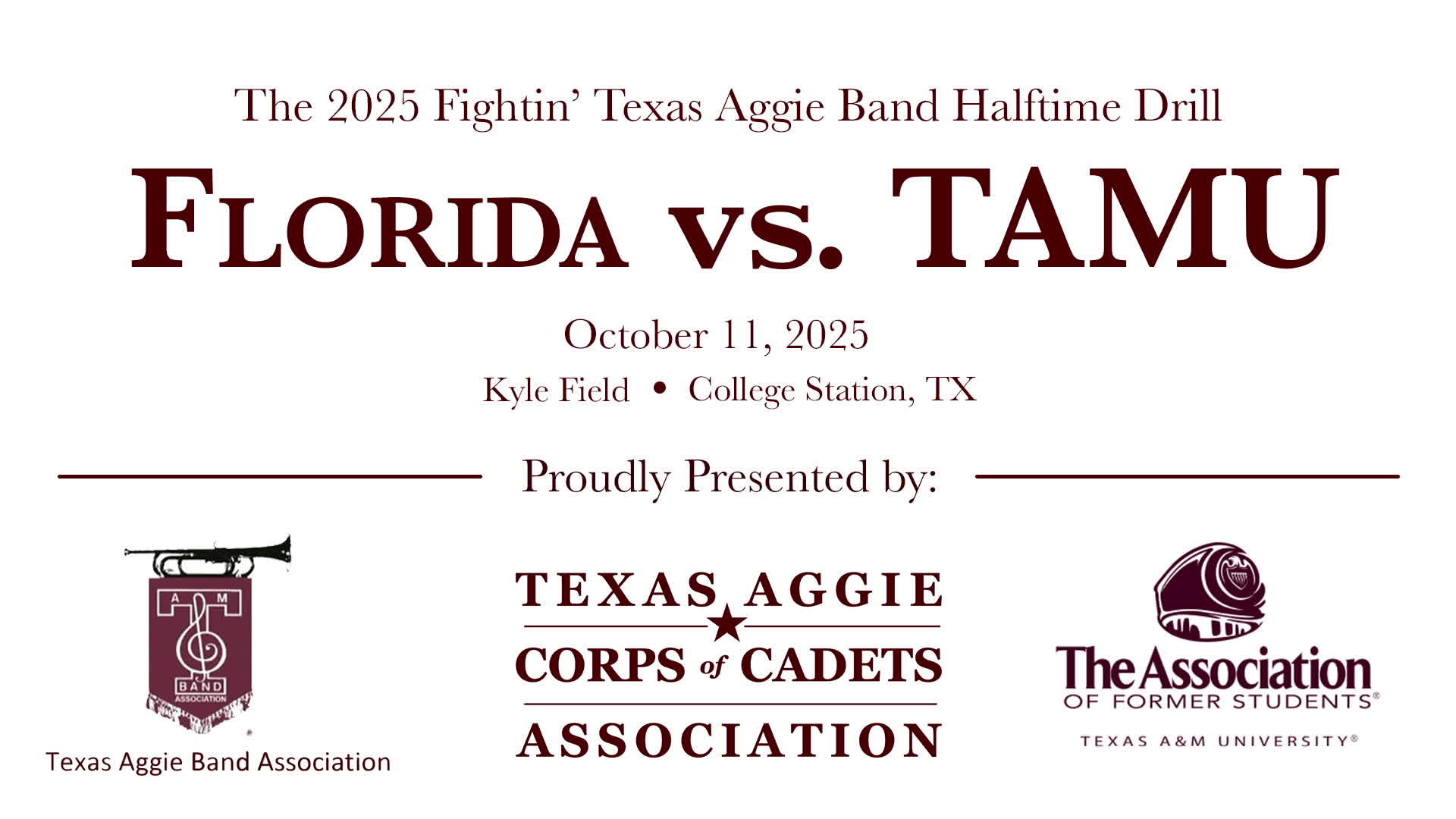 Florida vs TAMU Halftime Drill 2025