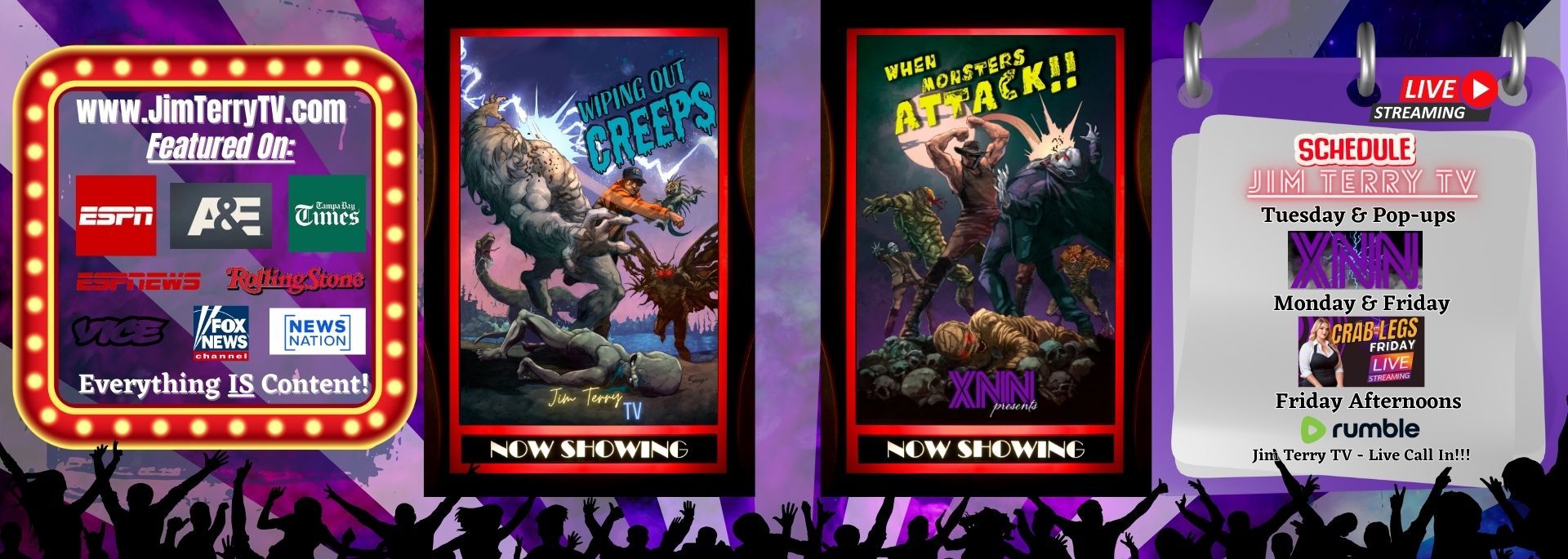 Jim Terry TV- Now Showing Banner