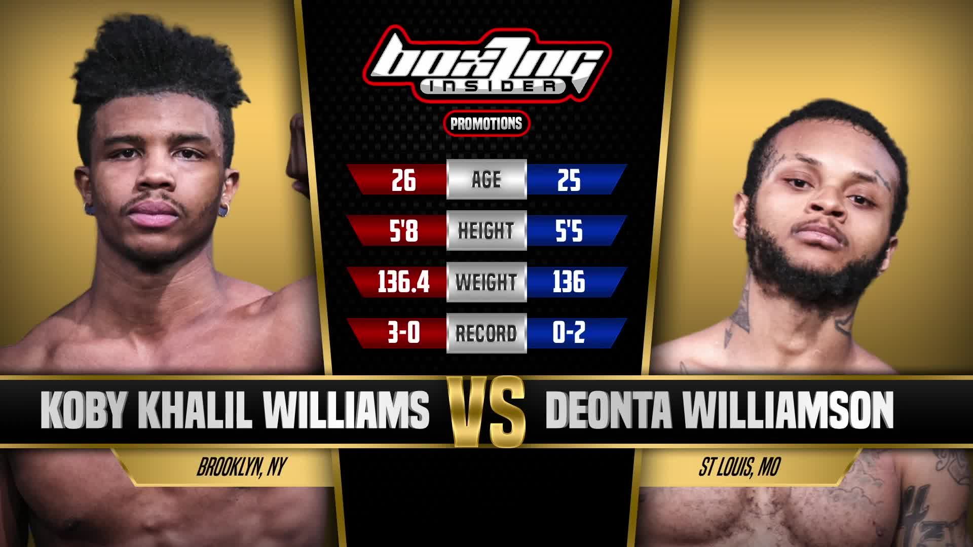 Koby Williams vs Deonta Williamson