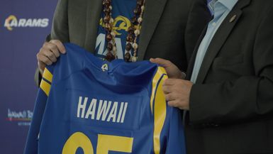 Hawai'i governor Josh Green meets with the Los Angeles Rams
